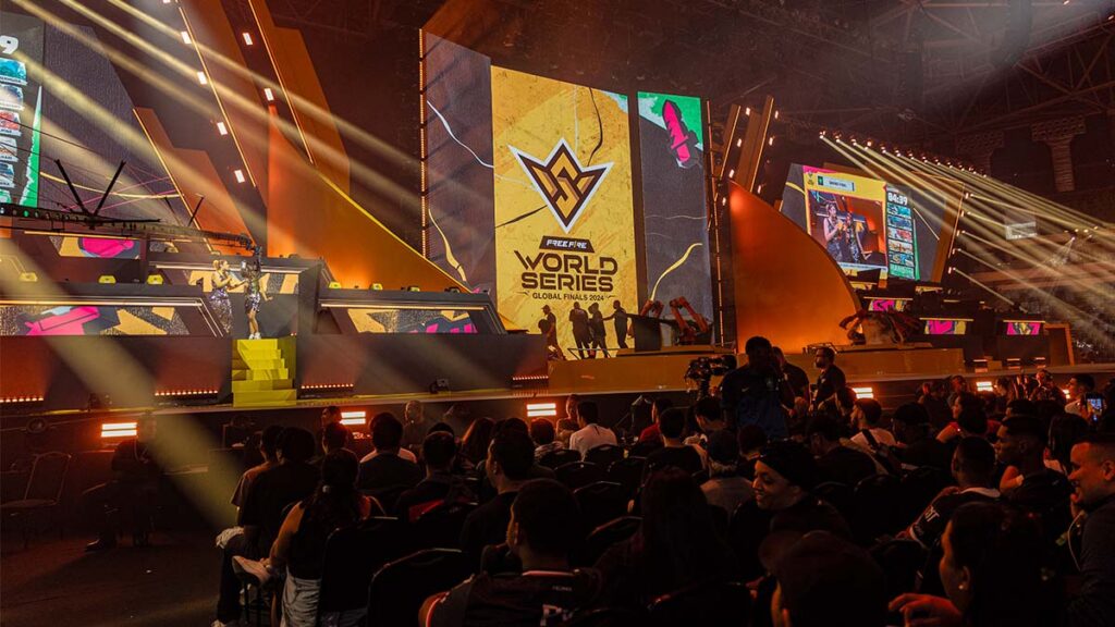Palco da grande final do mundial de Free Fire 2024